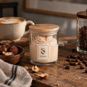 Αρωματικό Κερί με Λουλούδι - Hazelnut Latte Coffee