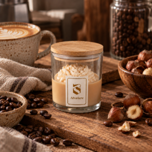 Αρωματικό Κερί με Λουλούδι - Hazelnut Latte Coffee