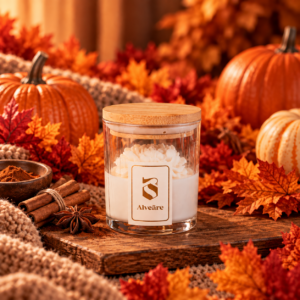 Αρωματικό Κερί με Λουλούδι - Pumpkin Spice
